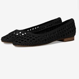 Toms Black Woven Flats - Size 8